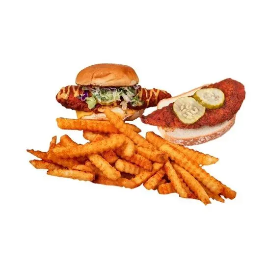 2) 1 Slider 1 Tender & fries