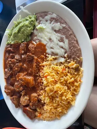 Pork Tamale With Rice And Beans