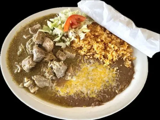 #10 Chile Verde Plate