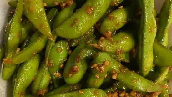 Spicy Garlic Edamame