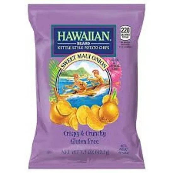 Hawaiian Brand Sweet Maui Onion Kettle Style Potato Chips (1.5 oz)