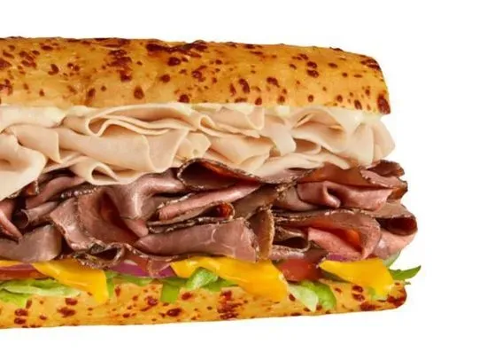 #8 Roast Beef Turkey & Cheddar - Hot - 9" Large