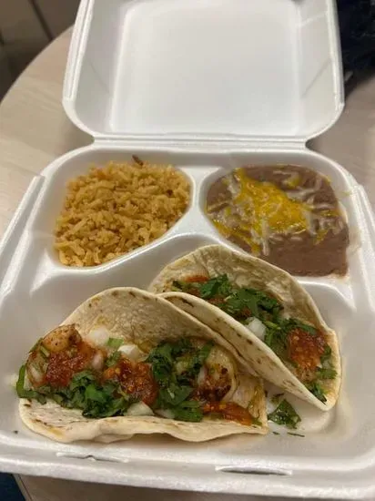 Shrimp Flour Tacos Combo