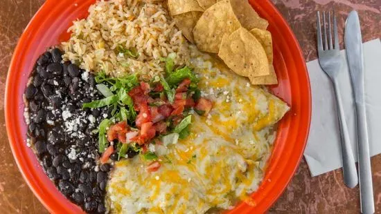 Green Chile Enchilada Plate