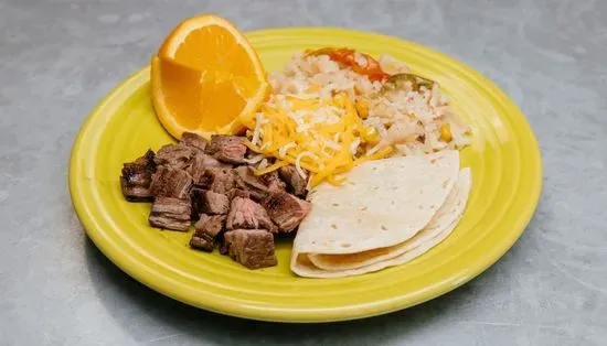 Kids Steak & Rice Plate