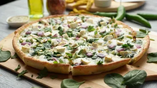 Palak (Pesto) Veggie/ Paneer Pizzatwist