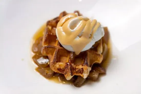 Caramel Apple Waffle Delight