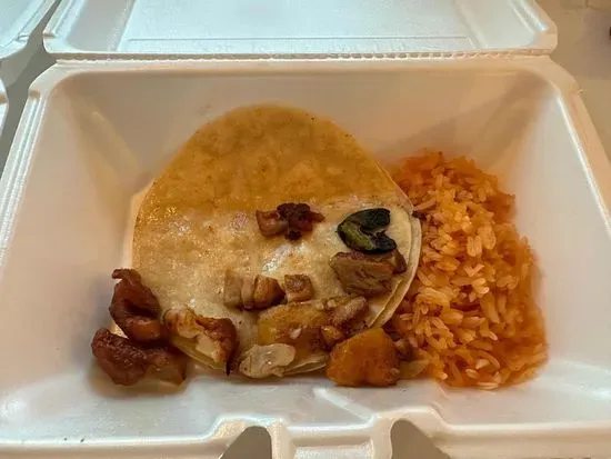 Entrées - Plain Taco with Rice