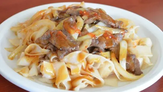 Spicy Mongolian Beef Chow Fun