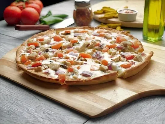 Creamy Garlic Chicken Pizzatwist