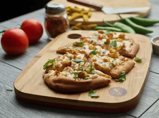 Butter Chicken Naan Pizza