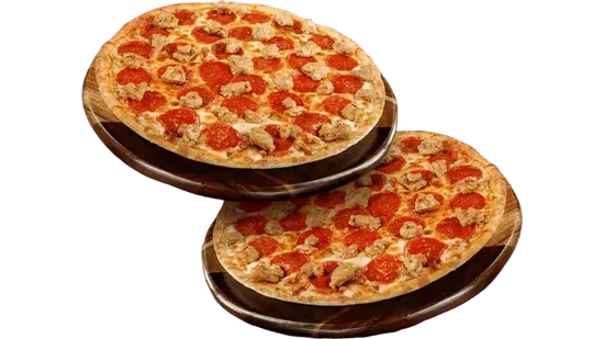 2 Large 2-Toppings Pizza's- Double Deal