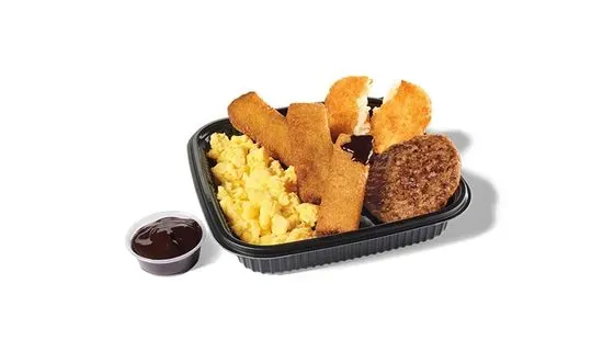 3pc Banana French Toast Sticks Platter w/ Sausage