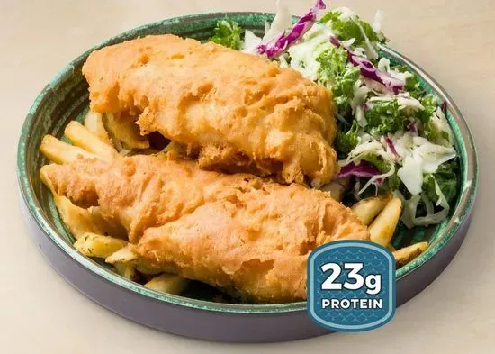 2 PIECE BATTERED FISH & CHIPS