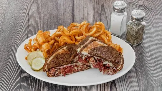 Grilled Corn Beef & Swiss on Rye