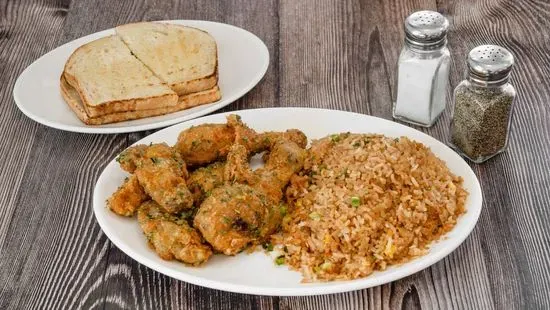 Sweet Garlic Fried Chicken with Rice