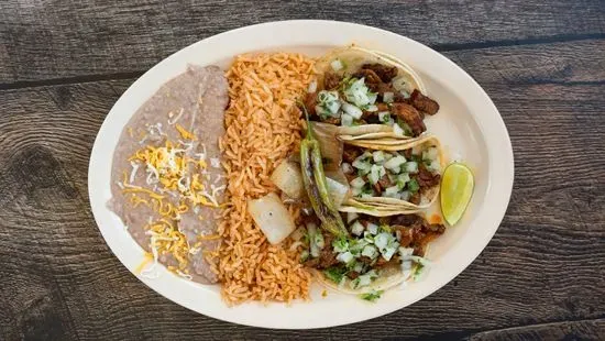 Combo  #10-  3 Street Tacos