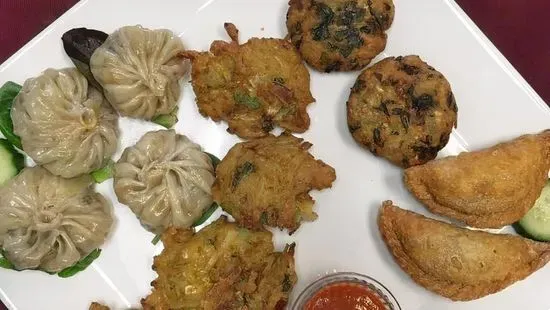 Nepali veggie platter 