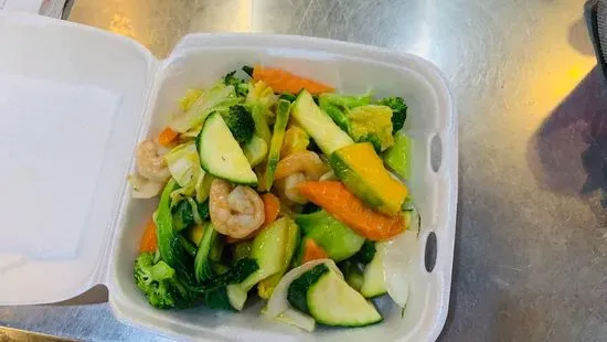 shrimp Mix Veggie ( white sauce )