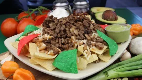 nachos de asada