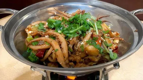 🌶Squid Tentacles In Flaming Pot /干锅鱿鱼须