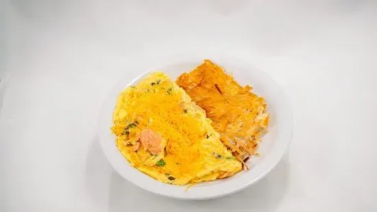 Lox & Scallions Omelet