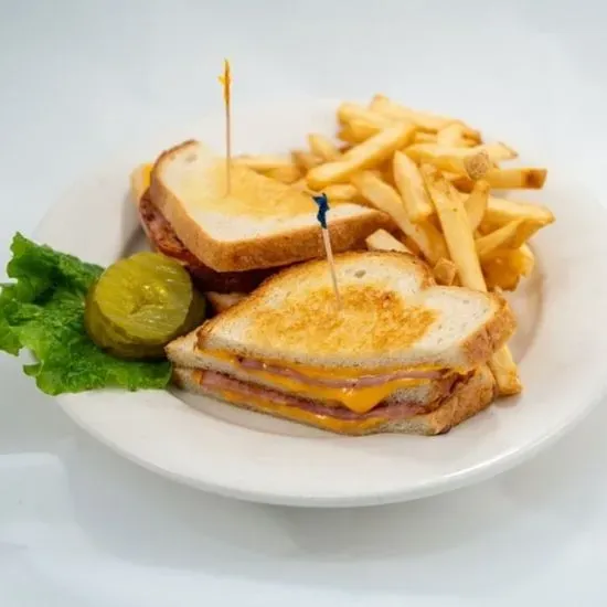 Triple Decker Grilled Ham & Cheese