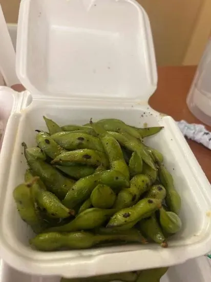 Grilled Garlic Edamame