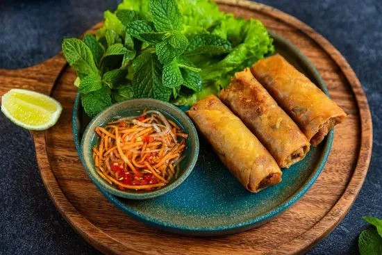 A2. Pork Egg Rolls 3pcs (Cha Gio Heo Khoai Mon)