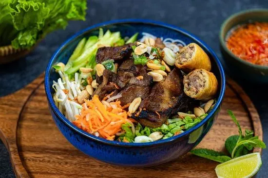 S19. Grilled Pork & Pork Egg Roll Vermicelli (Bun Thit Nuong Cha Gio Heo)
