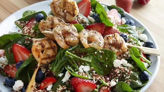 Berry Spinach & Shrimp Quinoa Salad