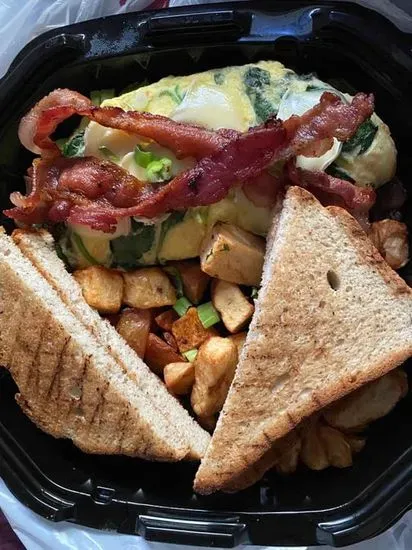 Mush, Bacon & Brie Omelet