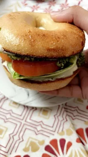 #2 Cream Cheese, Pesto, Tomato and Lettuce