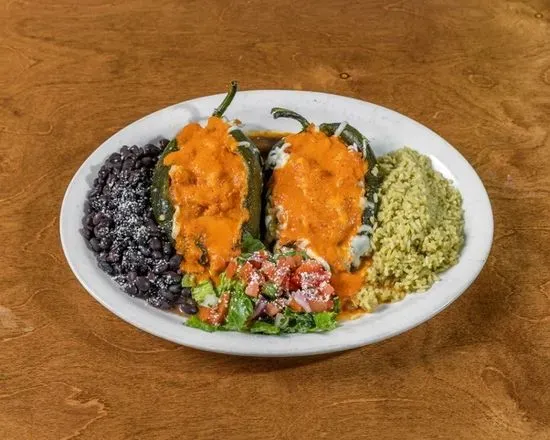 Shrimp Stuffed Chile Rellenos