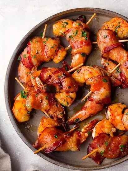 Bacon Wrapped Prawns