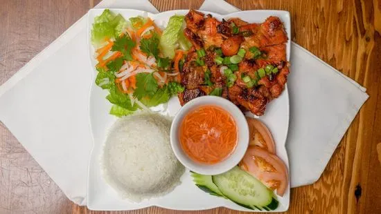 Grilled Marinated Chicken with Rice