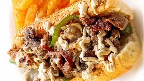 Philly Cheesesteak Bacon Sandwich