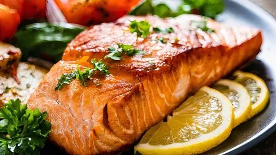 Honey Glazed Lemon Grilled Salmon