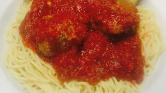 1/2 Tray Spaghetti with Meatballs