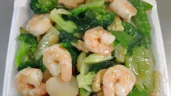 Shrimp Chop Suey Chow Mein-虾仁杂碎炒面