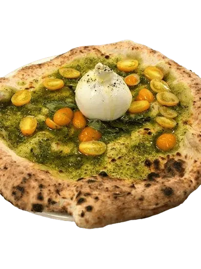 Burrata Pesto pizza