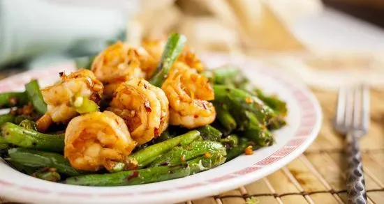 Prawns with String Beans / 四季豆蝦