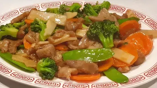 Beef with Assorted Vegetables /  素菜牛肉