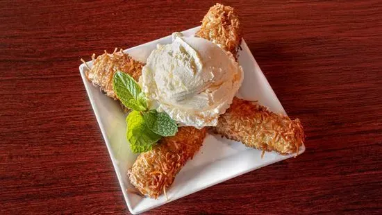 72. Fried Bananas with Ice Cream