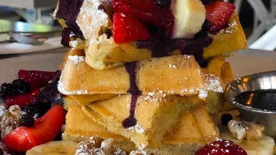 Vegan Blueberry Explosion Waffle (Vegan & GF)