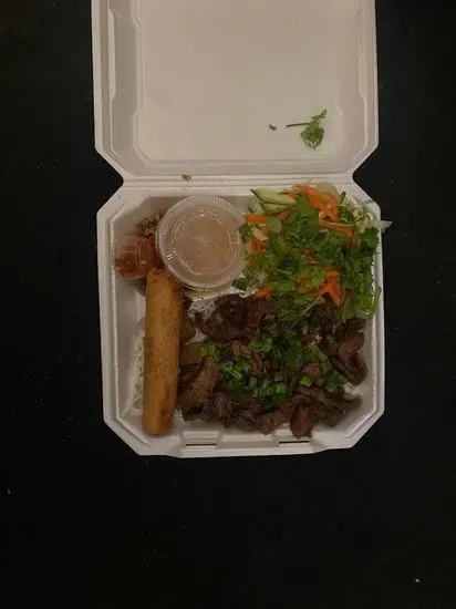 #17. Vermicelli bowl w/ Grilled Beef & Fried Egg Roll