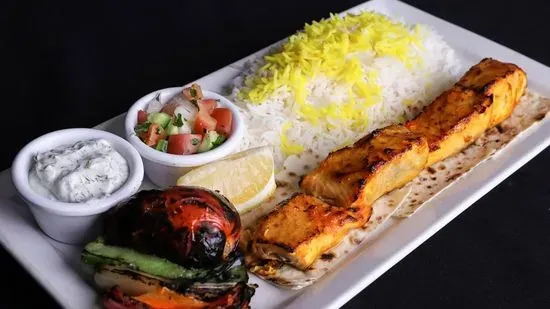 Salmon Kabob Plate