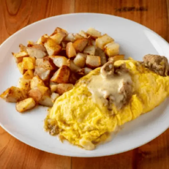 Pork Chile Verde & Jack Cheese Omelette