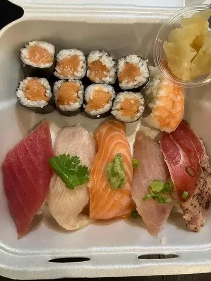 6pcs Nigiri, Salmon Roll