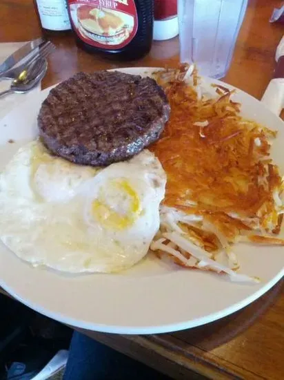 Hamburger Steak & Two Eggs